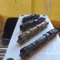 Belle brochette de locomotives à vapeur