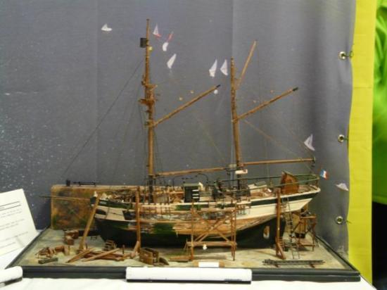 Diorama représentant la restauration de la Curieuse