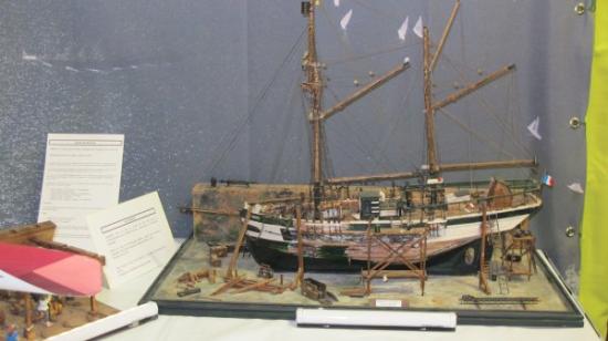 Diorama représentant la restauration de la Curieuse