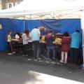 Construction de maquettes en carton sur le stand du M C Meaux