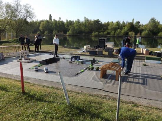 Installation de la piste camions