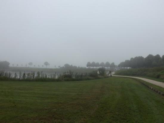 Le Plan d'eau sous le brouillard