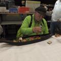 Remise en place des légumes dans la barque à Cornet des Hortillonnages